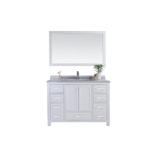 LavivaLaviva - Wilson 48" White Bathroom Vanity with White Stripes Marble Countertop - 313ANG-48W-WS313ANG-48W-WSAloha Habitat