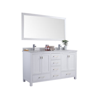 LavivaLaviva - Wilson 60" White Double Sink Bathroom Vanity with White Carrara Marble Countertop - 313ANG-60W-WC313ANG-60W-WCAloha Habitat