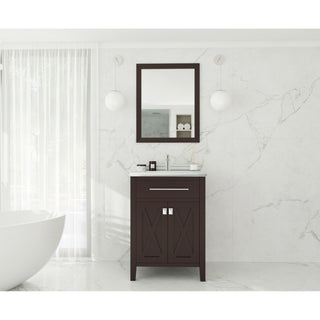 LavivaLaviva - Wimbledon 24" Brown Bathroom Vanity with White Stripes Marble Countertop - 313YG319-24B-WS313YG319-24B-WSAloha Habitat