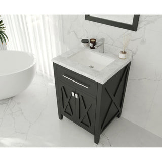 LavivaLaviva - Wimbledon 24" Espresso Bathroom Vanity with White Carrara Marble Countertop - 313YG319-24E-WC313YG319-24E-WCAloha Habitat