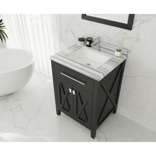 LavivaLaviva - Wimbledon 24" Espresso Bathroom Vanity with White Stripes Marble Countertop - 313YG319-24E-WS313YG319-24E-WSAloha Habitat