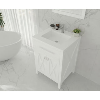 LavivaLaviva - Wimbledon 24" White Bathroom Vanity with Matte White VIVA Stone Solid Surface Countertop - 313YG319-24W-MW313YG319-24W-MWAloha Habitat