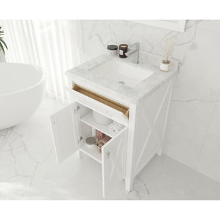 LavivaLaviva - Wimbledon 24" White Bathroom Vanity with Matte White VIVA Stone Solid Surface Countertop - 313YG319-24W-MW313YG319-24W-MWAloha Habitat