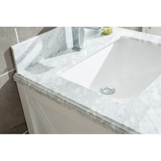 LavivaLaviva - Wimbledon 24" White Bathroom Vanity with White Carrara Marble Countertop - 313YG319-24W-WC313YG319-24W-WCAloha Habitat