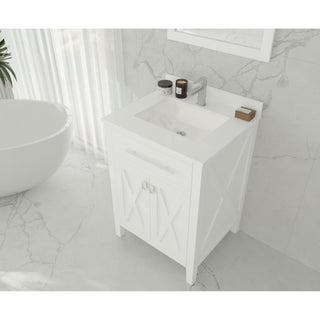 LavivaLaviva - Wimbledon 24" White Bathroom Vanity with White Quartz Countertop - 313YG319-24W-WQ313YG319-24W-WQAloha Habitat