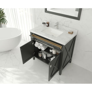 LavivaLaviva - Wimbledon 36" Espresso Bathroom Vanity with Black Wood Marble Countertop - 313YG319-36E-BW313YG319-36E-BWAloha Habitat