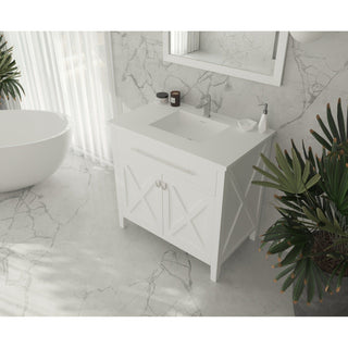 LavivaLaviva - Wimbledon 36" White Bathroom Vanity with Matte White VIVA Stone Solid Surface Countertop - 313YG319-36W-MW313YG319-36W-MWAloha Habitat