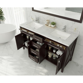 LavivaLaviva Wimbledon 60" Brown Double Sink Bathroom Vanity Cabinet 313 Yg319 60 B313YG319-60BAloha Habitat