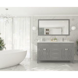 LavivaLaviva Wimbledon 60" Grey Double Sink Bathroom Vanity Cabinet 313 Yg319 60 G313YG319-60GAloha Habitat