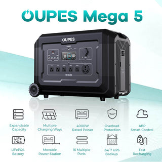OupesOupes Mega 5 Home Backup & Portable Power Station | 4000W 5040WhMEGA5Aloha Habitat